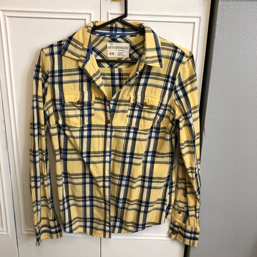 Yellow plaid shirt